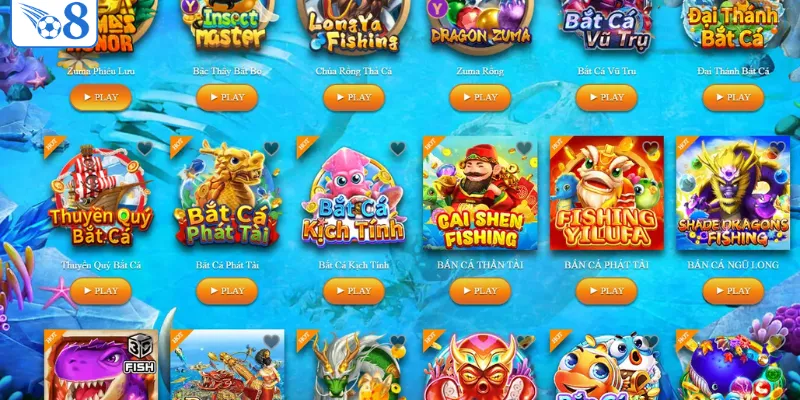Bắn Cá O8 – Săn Cá Online Đồ Họa Đẹp, Thưởng Cực Hấp Dẫn 3 4 sảnh bắn cá đáng chơi nhất